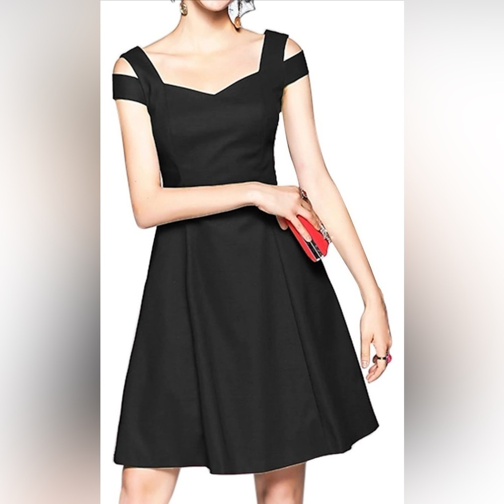 Women's Off The Shoulder Flared Little A-line Cocktail Party Skater Dress size M